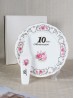 10th Anniversary Cake Plate W/ Server (French) With Gift Box